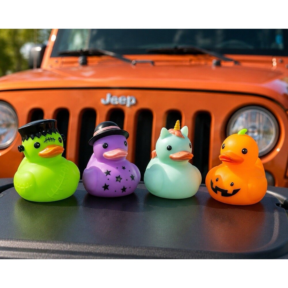 Jeep Duck Rubber Duck Set of 4 Halloween Unicorn Bath Toy Dashboard Gift Fun Lot